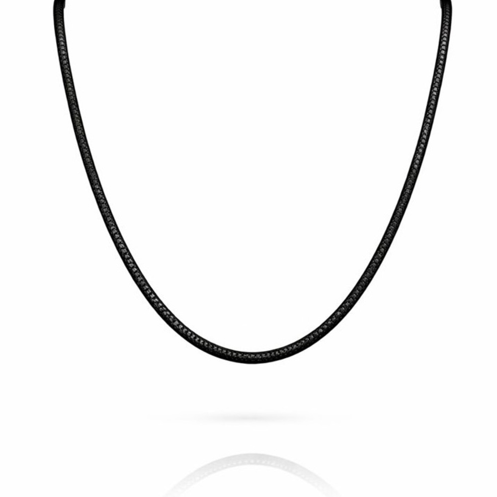 1.8mm | Black | Snake Link Chain